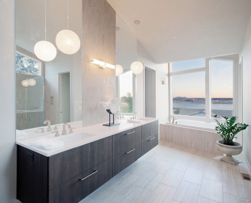 Contemporary Bathroom with Double Vanity